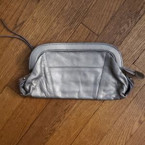 Club Monaco silver clutch